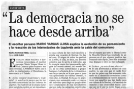 "La democracia no se hace desde arriba"