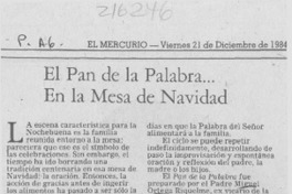 El pan de la palabra -- en la mesa de Navidad