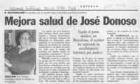Mejora salud de José Donoso  [artículo].