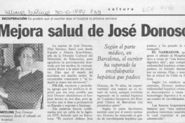 Mejora salud de José Donoso  [artículo].