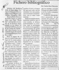 Fichero bibliográfico  [artículo] Carlos René Ibacache.