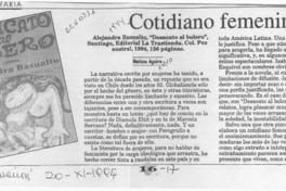 Cotidiano femenino  [artículo] Mariano Aguirre.