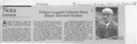 Valioso legado cultural deja Roque Esteban Scarpa  [artículo].