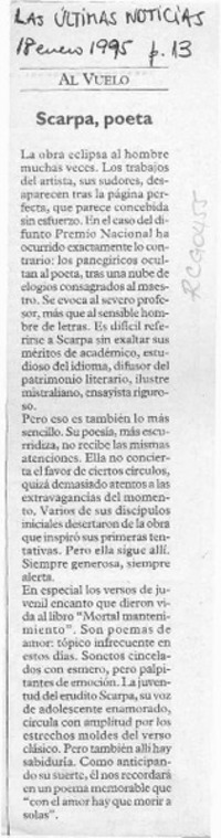 Scarpa, poeta  [artículo].
