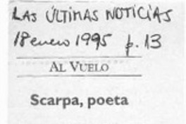 Scarpa, poeta  [artículo].