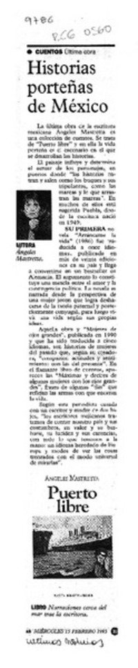 Historias porteñas de México  [artículo].