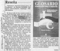 Reseña  [artículo] O. Z. S.