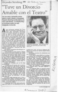 "Tuve un divorcio amable con el teatro"  [artículo] María Teresa Cárdenas.