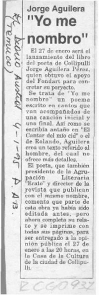 Yo me nombro  [artículo].