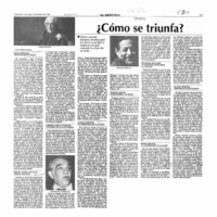 Cómo se triunfa?  [artículo] Frank Cameron.