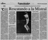 Rescatando a la Mistral  [artículo] Ana Lepe.
