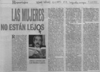 Las mujeres no están lejos  [artículo] Luis Sánchez Latorre.