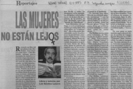 Las mujeres no están lejos  [artículo] Luis Sánchez Latorre.