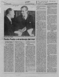 Pedro Prado y el embrujo del mar  [artículo] Manuel Montecinos C.