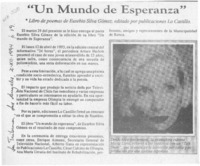 "Un Mundo de esperanza"  [artículo].