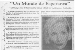 "Un Mundo de esperanza"  [artículo].