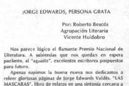 Jorge Edwards, persona grata