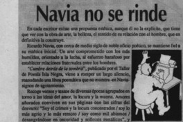 Navia no se rinde  [artículo] Antonio J. Salgado.