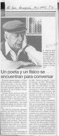 Un Poeta y un físico se encuentran para conversar  [artículo].