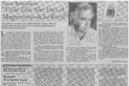 "Chile está aún bajo el magnetismo de lo rural"