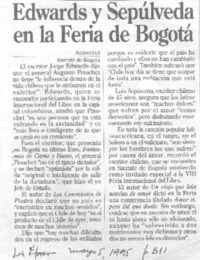 Edwards y Sepúlveda en la Feria de Bogotá