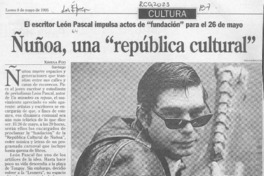 Ñuñoa, una "república cultural"  [artículo] Ximena Poo.