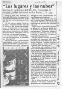 "Los Lugares y las nubes"  [artículo].