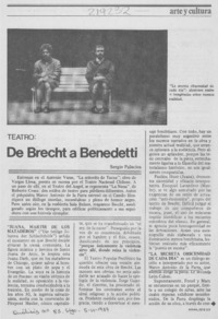 De Brecht a Benedetti