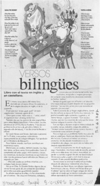 Versos bilingües  [artículo].