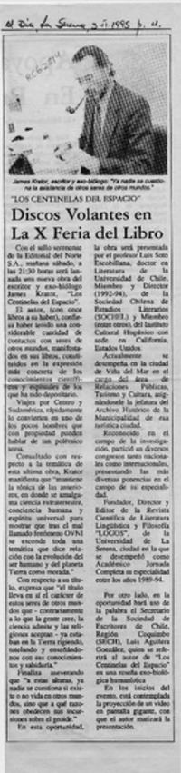 Discos volantes en la X Feria del Libro  [artículo].