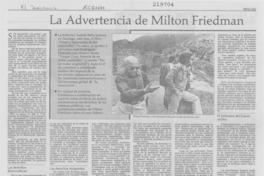 La Advertencia de Milton Friedman