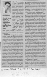 "Donde van a morir los elefantes"  [artículo] Milton Aguilar.