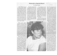 Redescubrí a Gabriela Mistral  [artículo] Victoria Uranga.