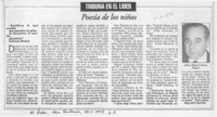Poesía de los niños  [artículo] Jaime Miguel Gómez Rogers.