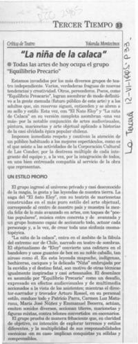 "La niña de la calaca"  [artículo] Yolanda Montecinos.