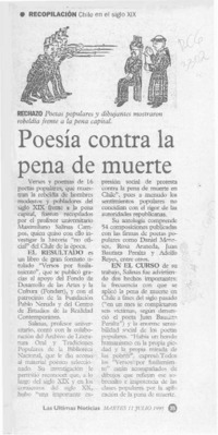 Poesía contra la pena de muerte  [artículo].