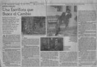 Una escritora que busca el cambio  [artículo].