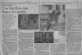 Una escritora que busca el cambio  [artículo].