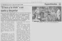 "El Loco y la triste" o un sueño y despertar