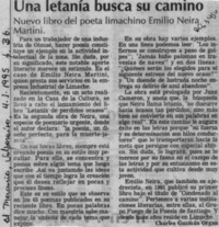 Una letanía busca su camino  [artículo] Charles Guzmán Organ.