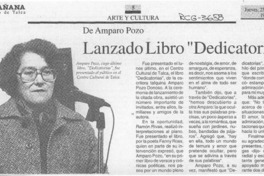 Lanzado libro "Dedicatorias"  [artículo].