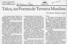 Talca, un poema de ternura maulina  [artículo] Javier Moreno Tapia.