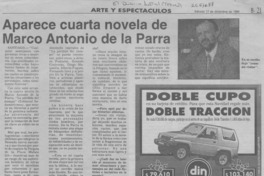 Aparece cuarta novela de Marco Antonio de la Parra  [artículo].