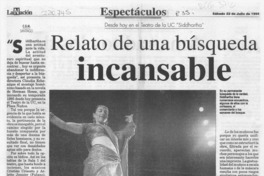 Relato de una búsqueda incansable