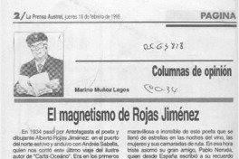 El magnetismo de Rojas Jiménez