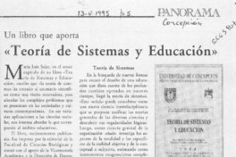 "Teoría de sistemas y educación"  [artículo].