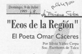 "Ecos de la región"  [artículo] Silvia Yáñez Cerpa.