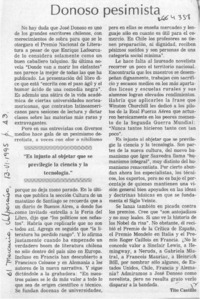 Donoso pesimista  [artículo] Tito Castillo.