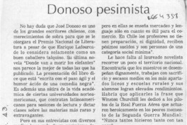 Donoso pesimista  [artículo] Tito Castillo.