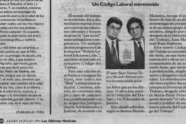 Un Código laboral entretenido  [artículo].